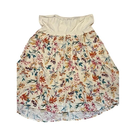 Torrid Floral Dress 4X White Midi Tropical Boho Coastal Feminine Hippie Classic - Picture 6 of 12